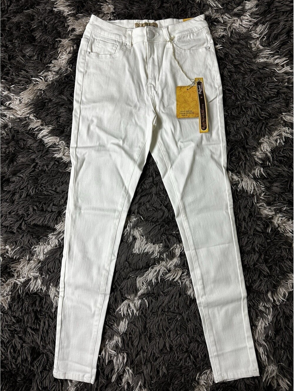NWT Hybrid & Company Women's Hyper Stretch Skinny Pants White Size M